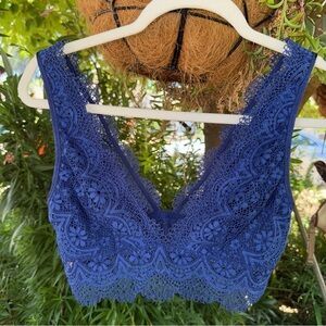 NEW Victoria's Secret Bralette Royal Blue Wireless Size Medium Orig. $34.50 NWT